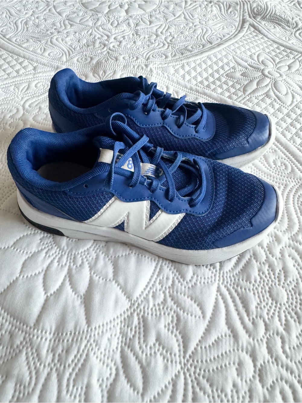 New Balance 578 Navy Blue and White Youth Running Sneakers